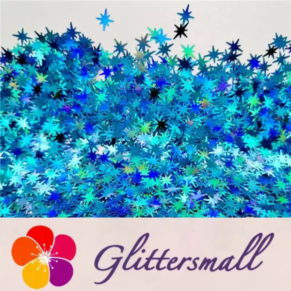 IMG_20200124_203606_00494971-2d6e-466c-85e4-193fc19f8280.webp 9mm Eight Pointed Star Shapes Laser Sky Blue Glitter LB0700