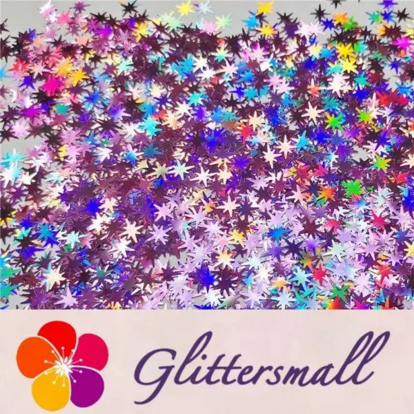 IMG_20200124_204913_fe11f488-6962-4392-b6af-cc8fc68dfd22.webp 9mm Eight Pointed Star Shapes Laser Pink Glitter LB0901