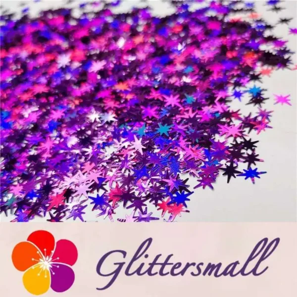 IMG_20200124_205329_ab81ea1f-5b6a-40e6-83b4-6d437b5d9b3c.webp 9mm Eight Pointed Star Shapes Laser Purple Glitter LB0800