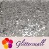 3mm Cloud Shapes Silver Glitter B0100