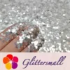 3mm Cloud Shapes Silver Glitter B0100