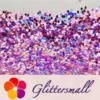 3mm Cloud Shapes Laser Pink Glitter LB0901