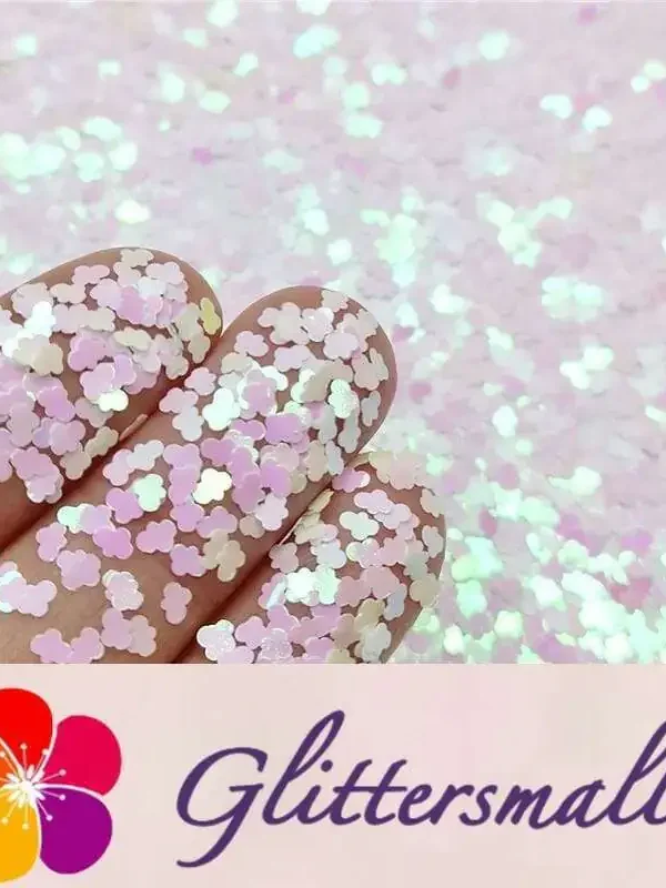 3mm Cloud Shapes Violet Glitter C003R