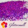 3mm Cloud Shapes Laser Purple Glitter LB0800
