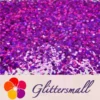 3mm Cloud Shapes Laser Purple Glitter LB0800