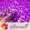3mm Cloud Shapes Laser Purple Glitter LB0800
