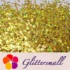 3mm Cloud Shapes Laser Gold Glitter LB0210