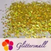 3mm Cloud Shapes Laser Gold Glitter LB0210
