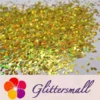 3mm Cloud Shapes Laser Gold Glitter LB0210