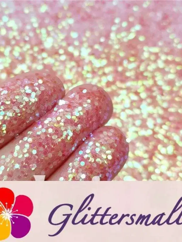 1mm Hexagon Shapes Rose Pink Glitter C018