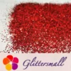 1mm Hexagon Shapes Laser Red Glitter LB0300