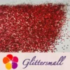 1mm Hexagon Shapes Laser Red Glitter LB0300