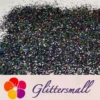 1mm Hexagon Shapes Laser Black Glitter LB01000