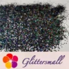 1mm Hexagon Shapes Laser Black Glitter LB01000