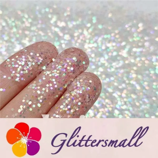 1mm Hexagon Shapes Rainbow Glitter C022