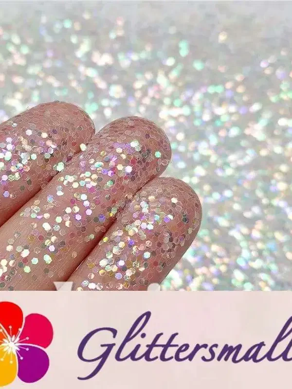 1mm Hexagon Shapes Rainbow Glitter C022