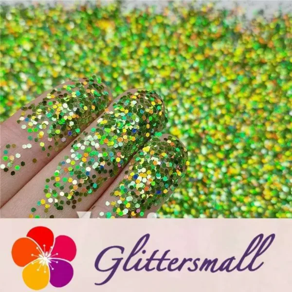 IMG_20200201_171441.webp 1mm Hexagon Shapes Laser Green Glitter LB0601