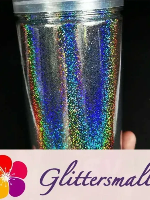 0.2mm Holographic Pigment Dark Grey Glitter Cosmetic Grade SLG011