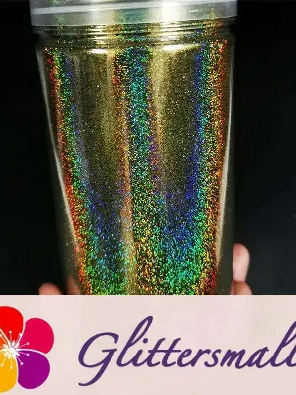 0.2mm Holographic Pigment Olive Green Glitter Cosmetic Grade SLG010