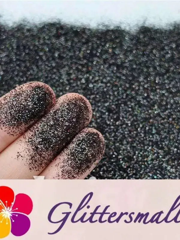 0.2mm Professional Cosmetic Glitter For Lip Gloss, Lipstick Holographic Black FCHL1000