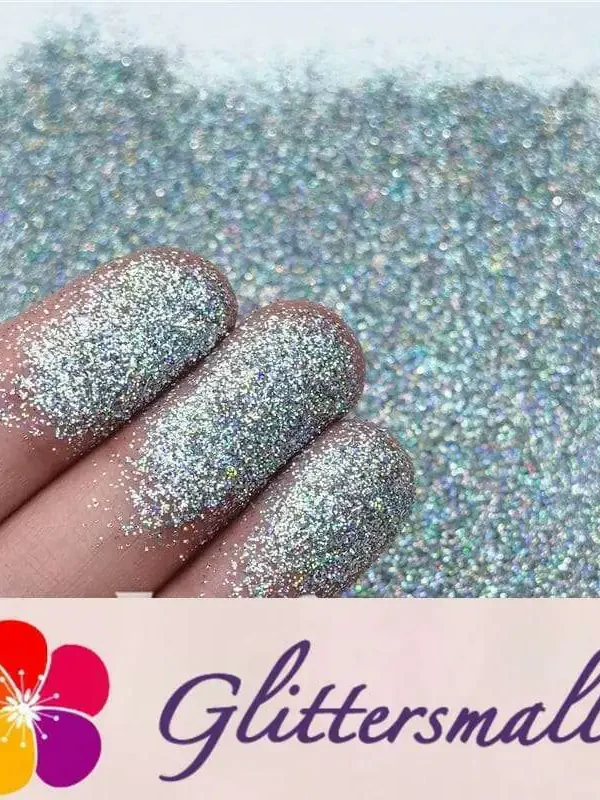 0.2mm Professional Cosmetic Glitter For Lip Gloss, Lipstick Holographic Silver FCHL100