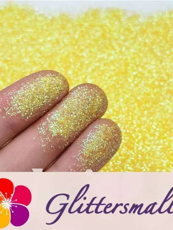 0.2mm Professional Cosmetic Glitter For Lip Gloss, Lipstick Iridescent Yellow FCH12A