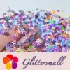 6mm Holographic Pink Hollow Out Star Shaped Glitter LB0901