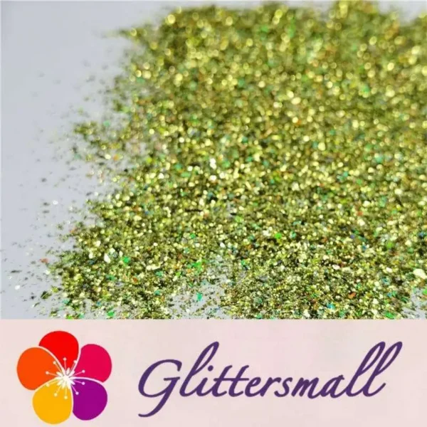 IMG_20200423_210159_f76dd9a7-186d-472b-9d61-7dcd5a96c5b2.webp 2x2 Glitter Holo Shards (Flakes) Holographic Pigment Golden Green Glitter Solvent Resistant SLG007