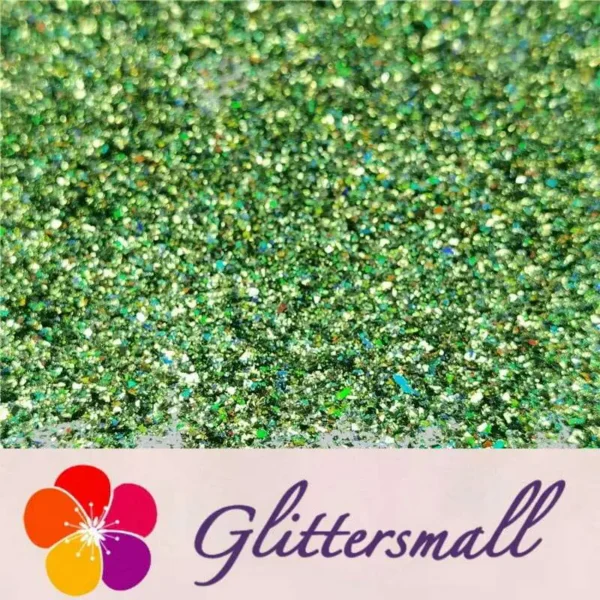 IMG_20200423_211225_89648fd4-666d-4f63-a834-29ef4ead3b53.webp 2x2 Glitter Holo Shards (Flakes) Holographic Pigment Grass Green Glitter Solvent Resistant SLG008
