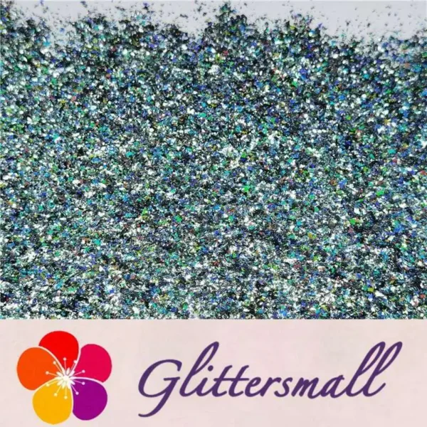 2x2 Glitter Holo Shards (Flakes) Holographic Pigment Dark Grey Glitter Solvent Resistant SLG011