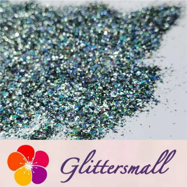 2x2 Glitter Holo Shards (Flakes) Holographic Pigment Dark Grey Glitter Solvent Resistant SLG011