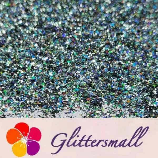 2x2 Glitter Holo Shards (Flakes) Holographic Pigment Dark Grey Glitter Solvent Resistant SLG011