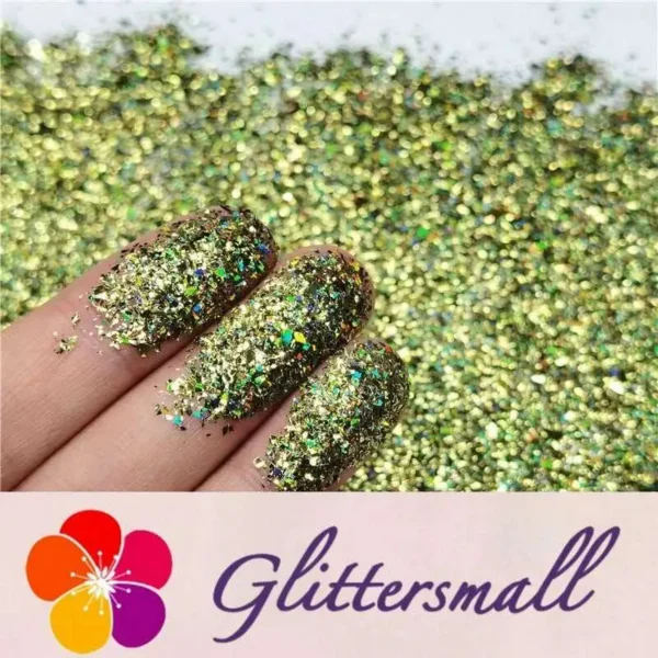 IMG_20200423_212432_87f54b54-c3df-4955-af70-52cff60705bc.webp 2x2 Glitter Holo Shards (Flakes) Holographic Pigment Olive Green Glitter Solvent Resistant SLG010