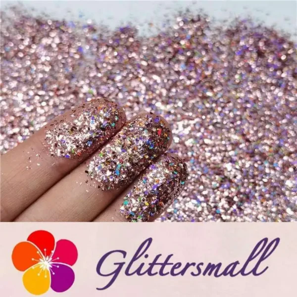 2x2 Glitter Holo Shards (Flakes) Holographic Pigment Pink Glitter Solvent Resistant SLG006