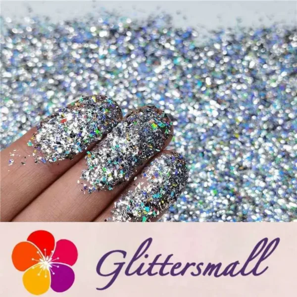 IMG_20200423_213250_f94b8e3e-fb4f-45d8-886c-aefd7bad5afa.webp 2x2 Glitter Holo Shards (Flakes) Holographic Pigment Silver Glitter Solvent Resistant SLG001