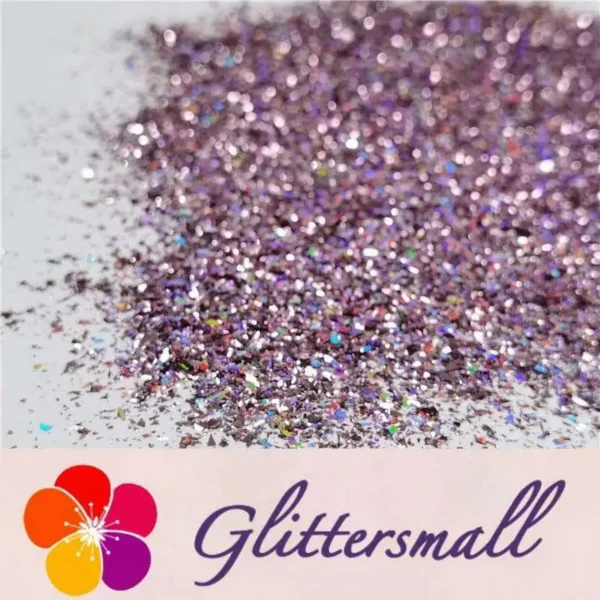 2x2 Glitter Holo Shards (Flakes) Holographic Pigment Light Pink Glitter Solvent Resistant SLG005