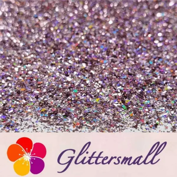 2x2 Glitter Holo Shards (Flakes) Holographic Pigment Light Pink Glitter Solvent Resistant SLG005