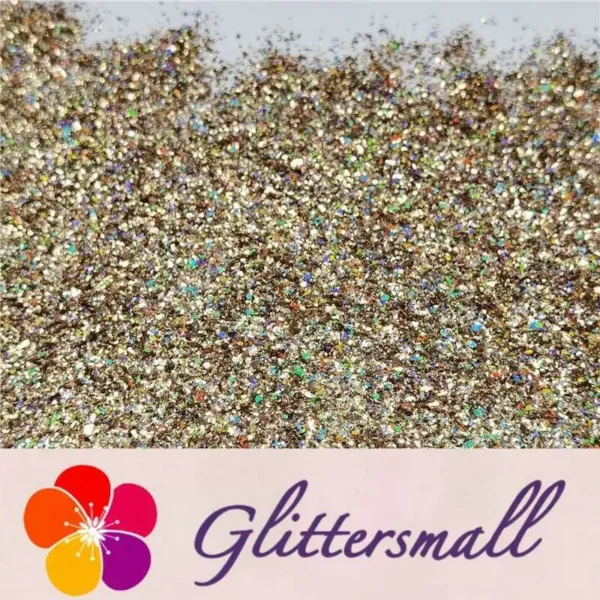 2x2 Glitter Holo Shards (Flakes) Holographic Pigment Sand Gold Glitter Solvent Resistant SLG002
