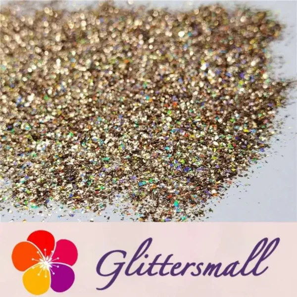 2x2 Glitter Holo Shards (Flakes) Holographic Pigment Sand Gold Glitter Solvent Resistant SLG002