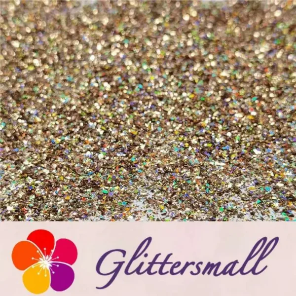 2x2 Glitter Holo Shards (Flakes) Holographic Pigment Sand Gold Glitter Solvent Resistant SLG002