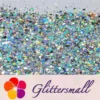 General Mixed Holographic Silver Glitter Hexagon Shaped LB0100