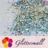 General Mixed Holographic Silver Glitter Hexagon Shaped LB0100