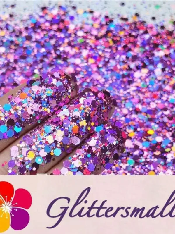 General Mixed Holographic Pink Glitter Hexagon Shaped LB0901