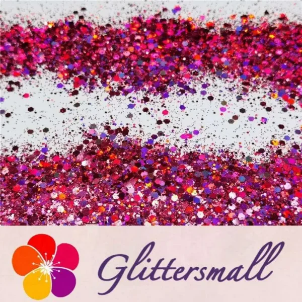 IMG_20200507_202114.webp General Mixed Holographic Rose Red Glitter Hexagon Shaped LB0912
