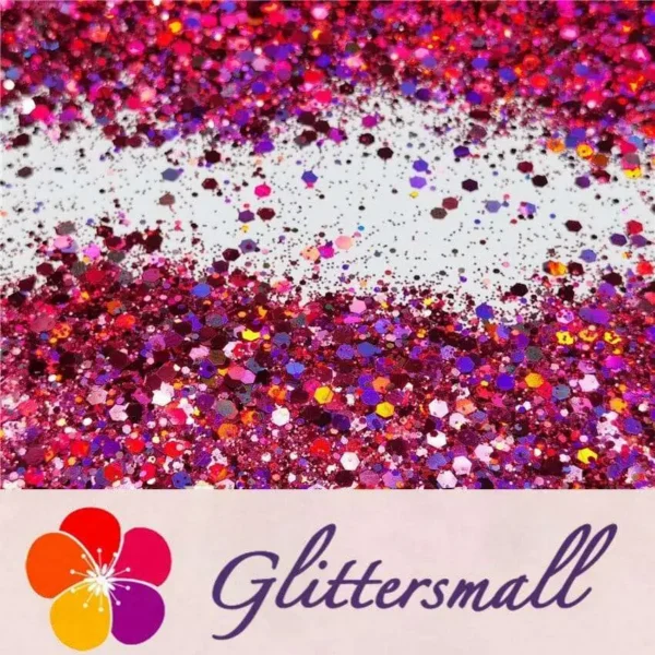 IMG_20200507_202135.webp General Mixed Holographic Rose Red Glitter Hexagon Shaped LB0912