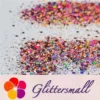 LB0911 Holographic Pink Glitter Hexagon Shaped Mixed Hazy Craft Supplies