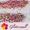 LB0911 Holographic Pink Glitter Hexagon Shaped Mixed Hazy Craft Supplies