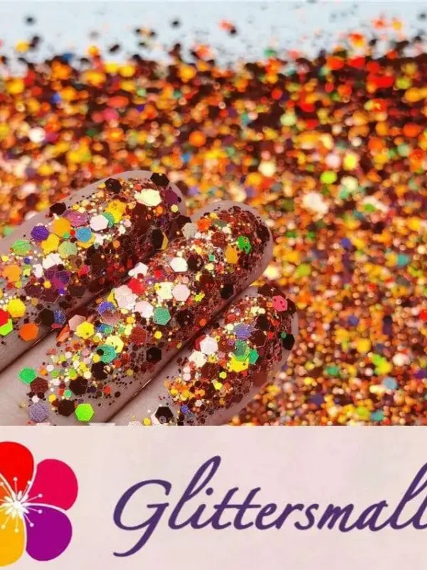 General Mixed Holographic Copper Glitter Hexagon Shaped LB0401