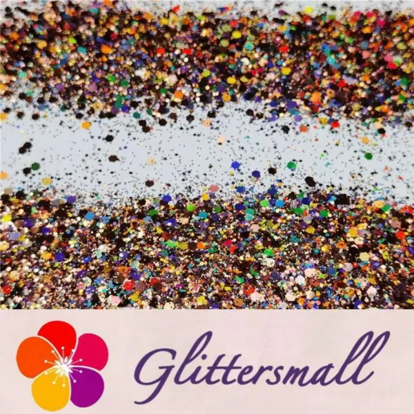 General Mixed Holographic Brown Glitter Hexagon Shaped LB0406