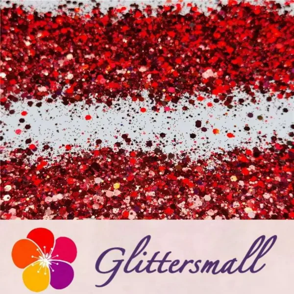IMG_20200507_204027_c7366964-7a10-4dcc-a593-99fb0bfa7c4c.webp General Mixed Holographic Red Glitter Hexagon Shaped LB0300